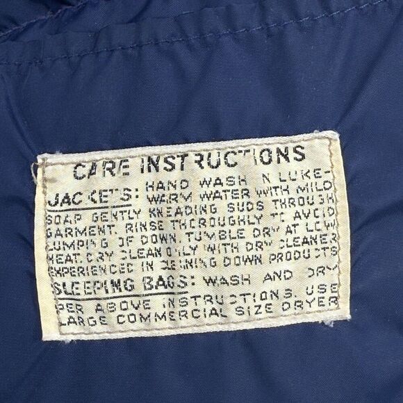 Vintage Sierra Designs Down Puffer Jacket Men S Blue Outdoor Active Hiking - Picture 11 of 16